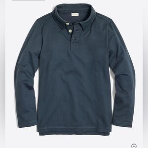 J.Crew Kids' long-sleeve polo shirt in navy